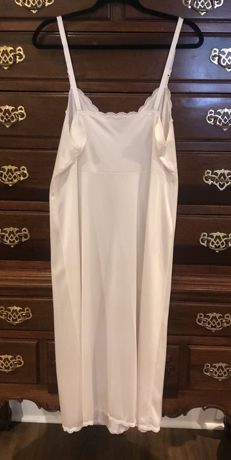 Size 40 30 VINTAGE SHADOWLINE SLIP DRESS LINGERIE IVORY