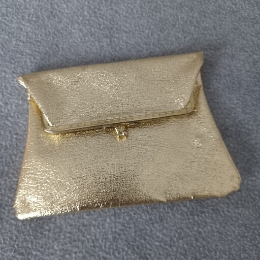 Duray Clutch Princess Gardner Clutch Tissue Kiss Lock Closure Gold Lame Set 3