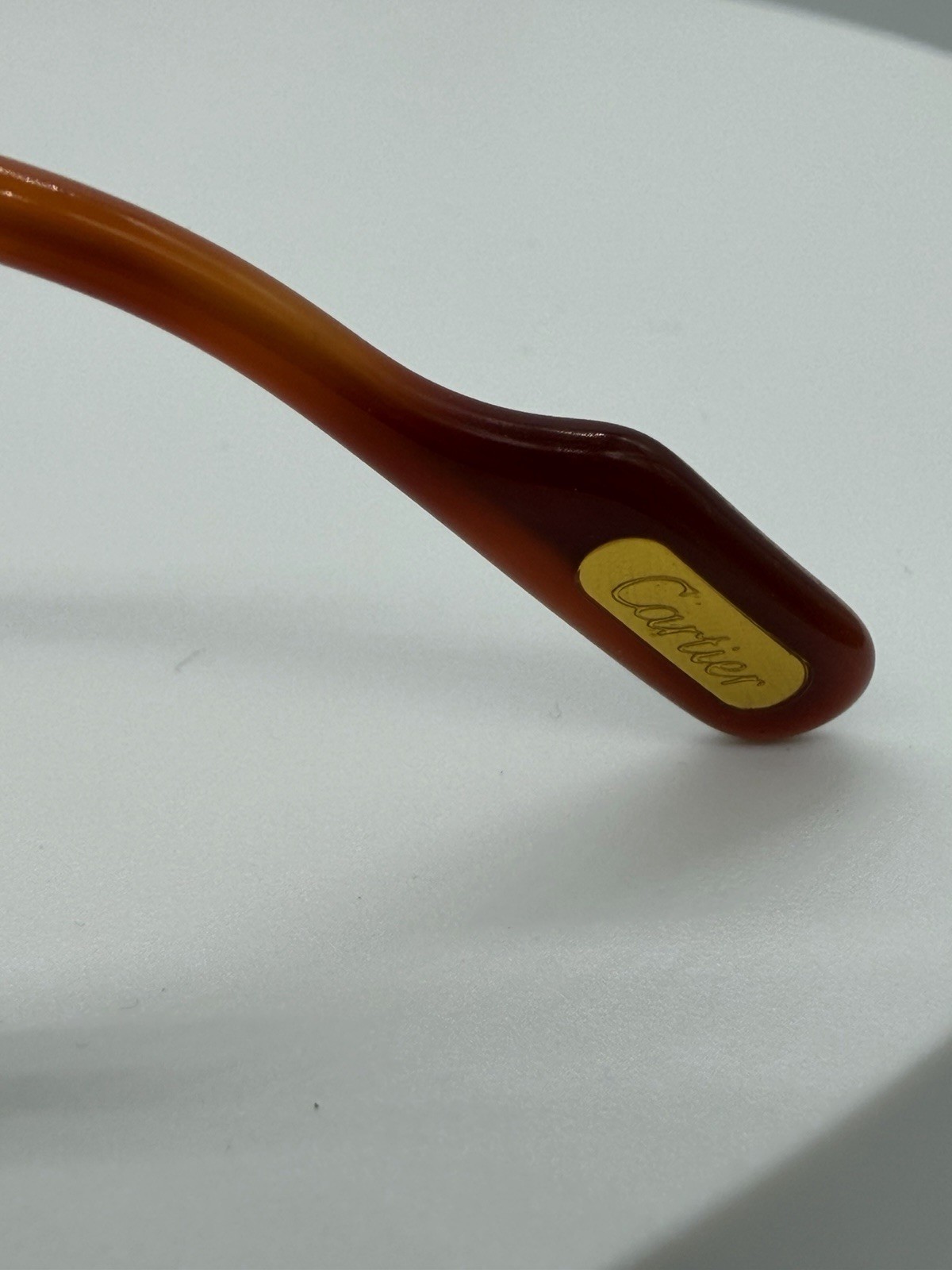 NOS Vintage Cartier Deimos TB100588 Gold Brown Lens Orange 90s 135 52 21 France