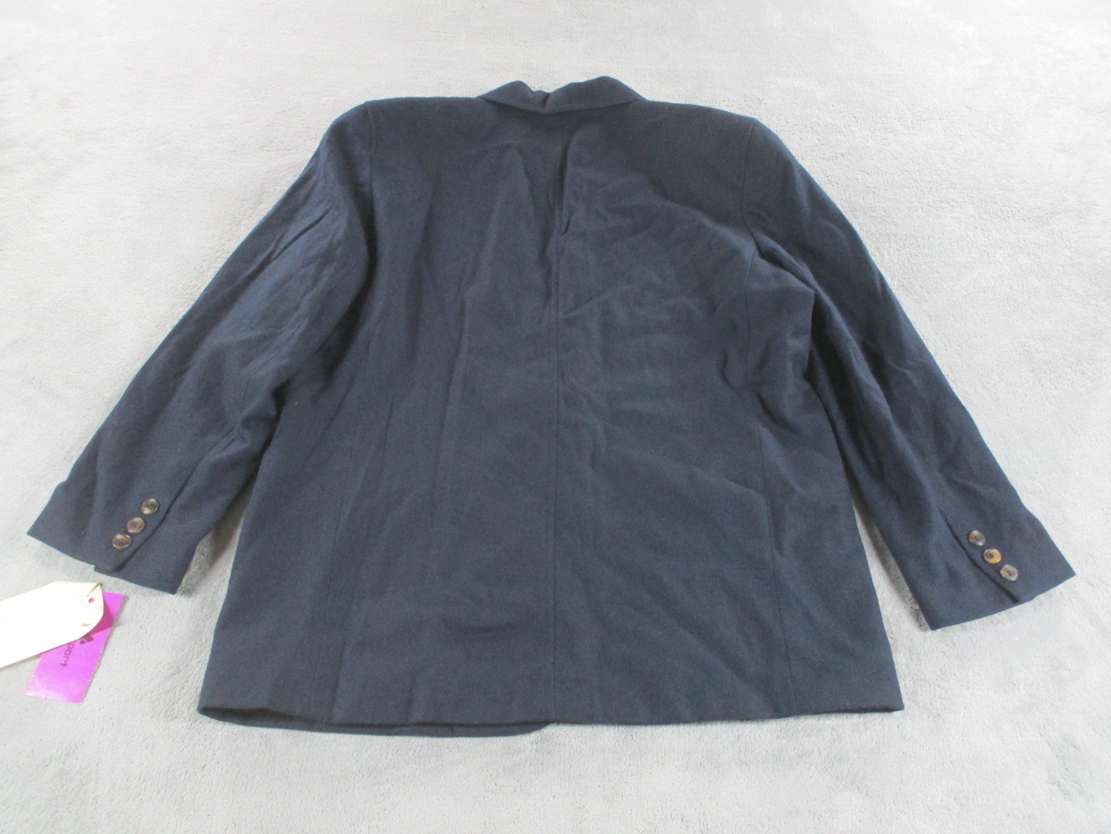 Vintage 80s Liz Sport Sports Coat Blazer Jacket Womens M Wool Blue 1 Button NWT
