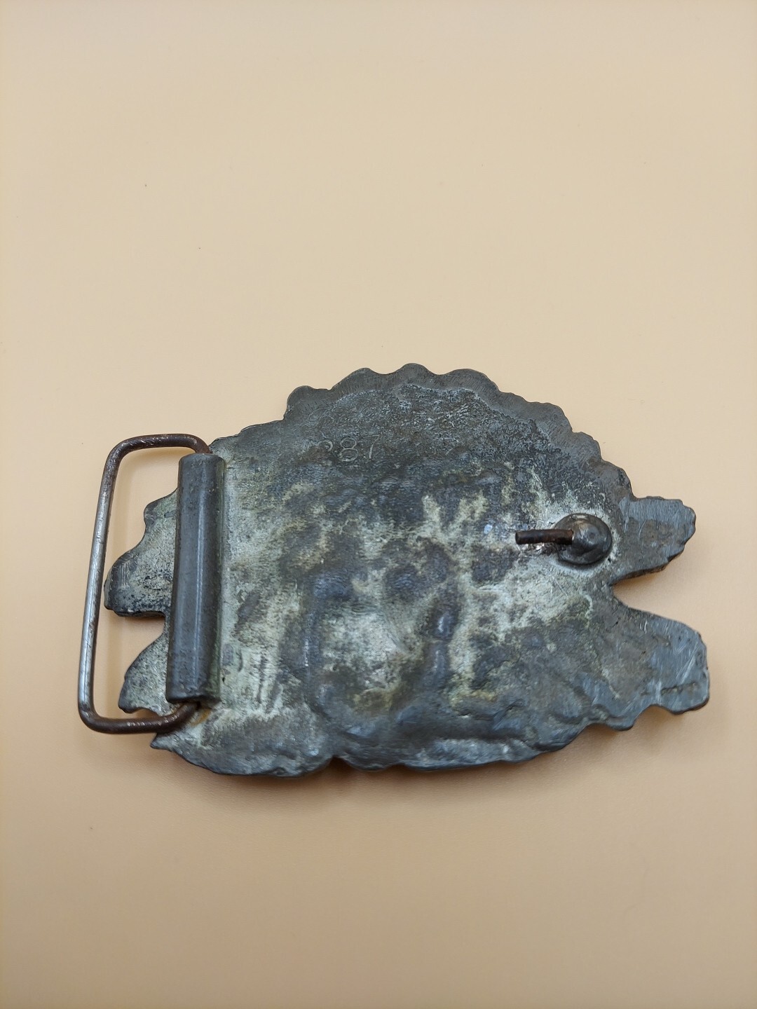 Indian Chief Sitting Bull Belt Buckle Pewter