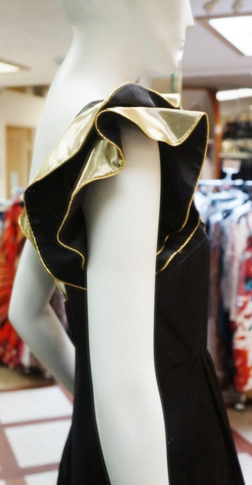 Vintage ROBERTO CAVALLI Black Dragon Couture Evening Gown Small 2006 Runway S