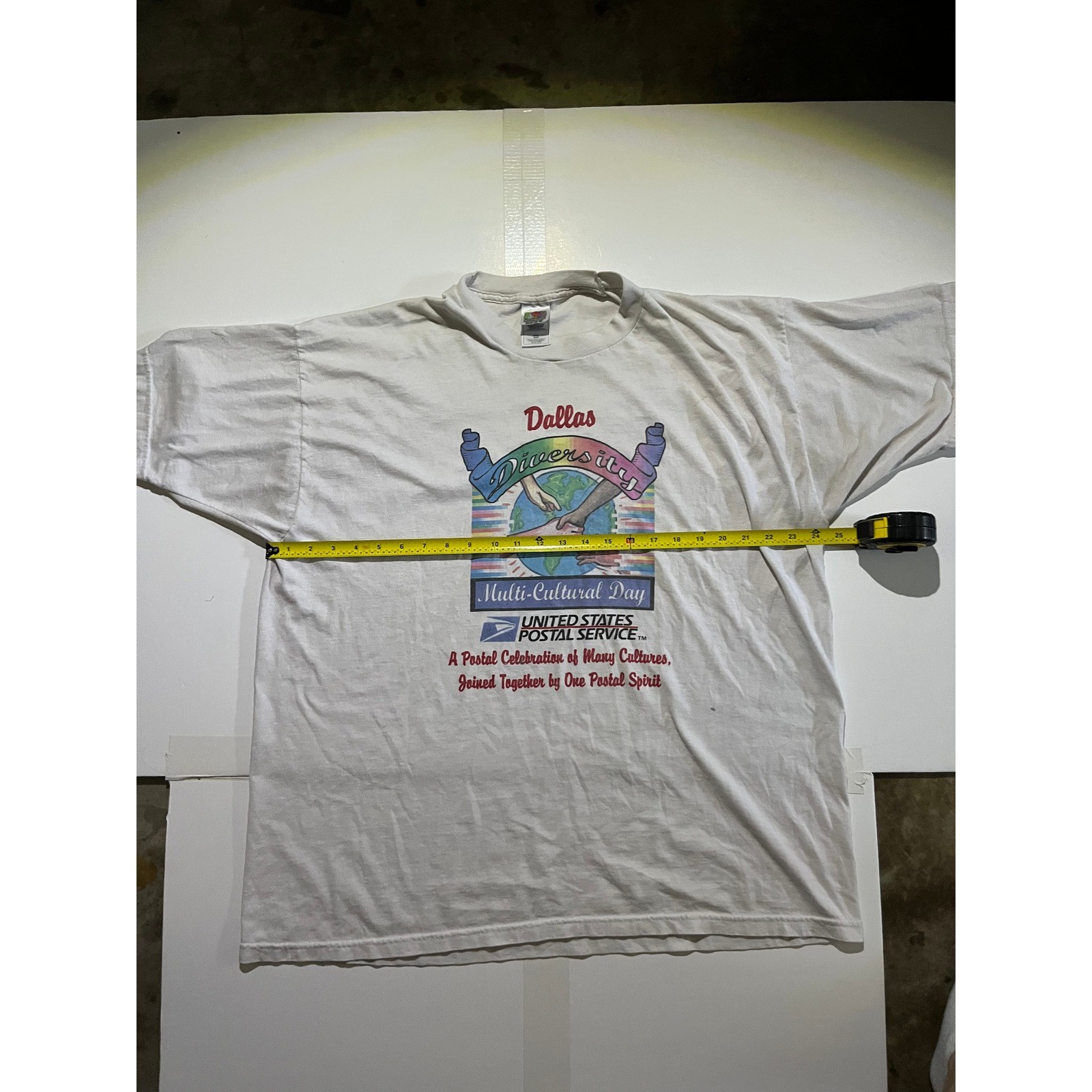 Vintage USPS Dallas Diversity Multi-Cultural Day T-Shirt XXL Fruit of the Loom
