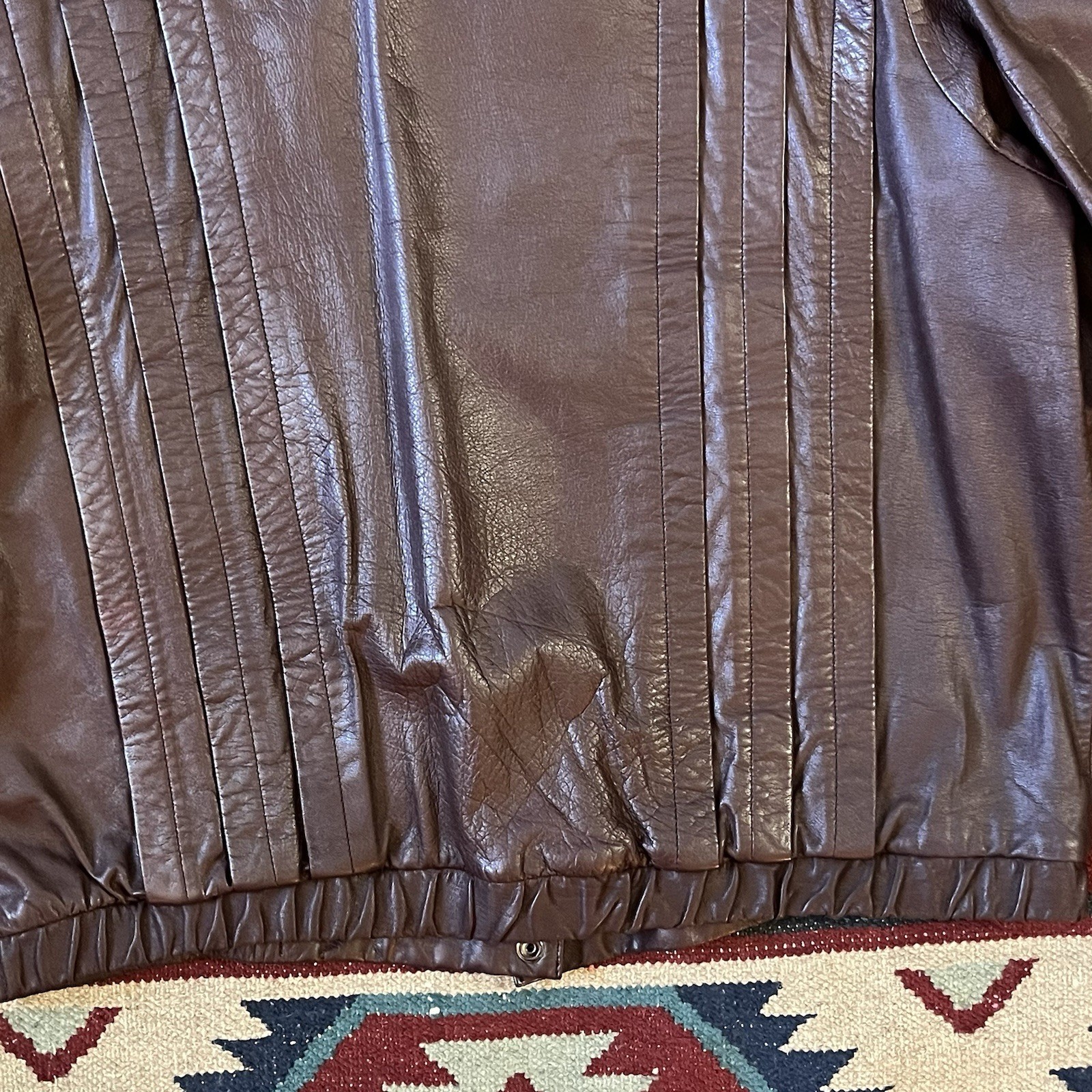 Vintage 80s Leather Jacket Women’s Size 22.5 Winks Lane Brown Zip Up