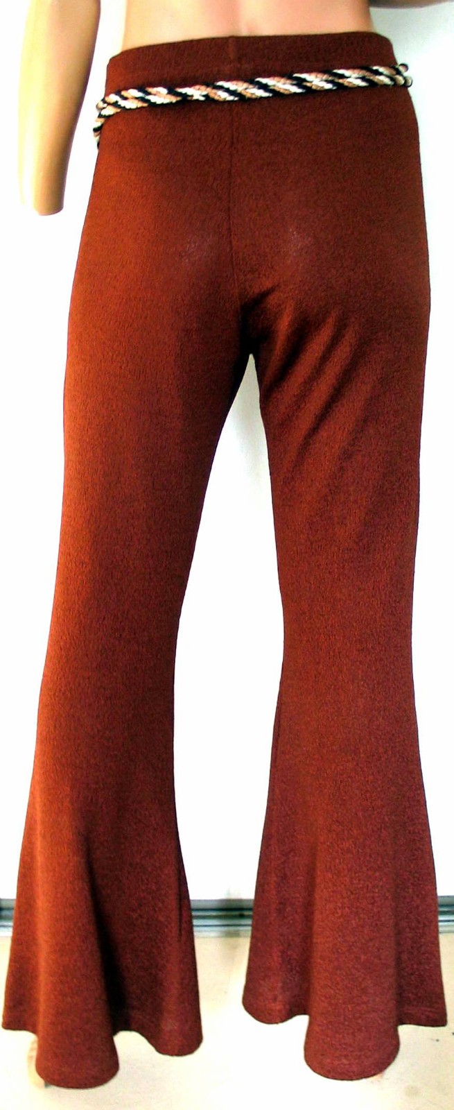 VTG Gottex stretchy knit super flare bell bottoms, disco, hippie, M