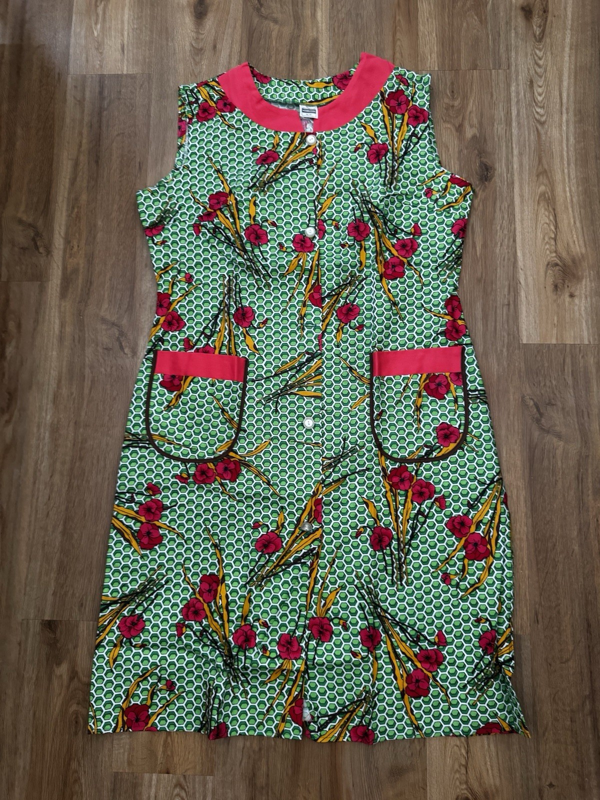 🌺 Original 80s Deadstock Dress 🌺 Retro Mod Vintage Dress Size 44
