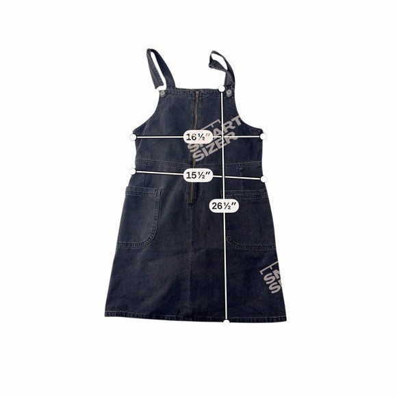 American Eagle Outfitters Y2K Black Denim Overall Dress Casual Preppy grunge