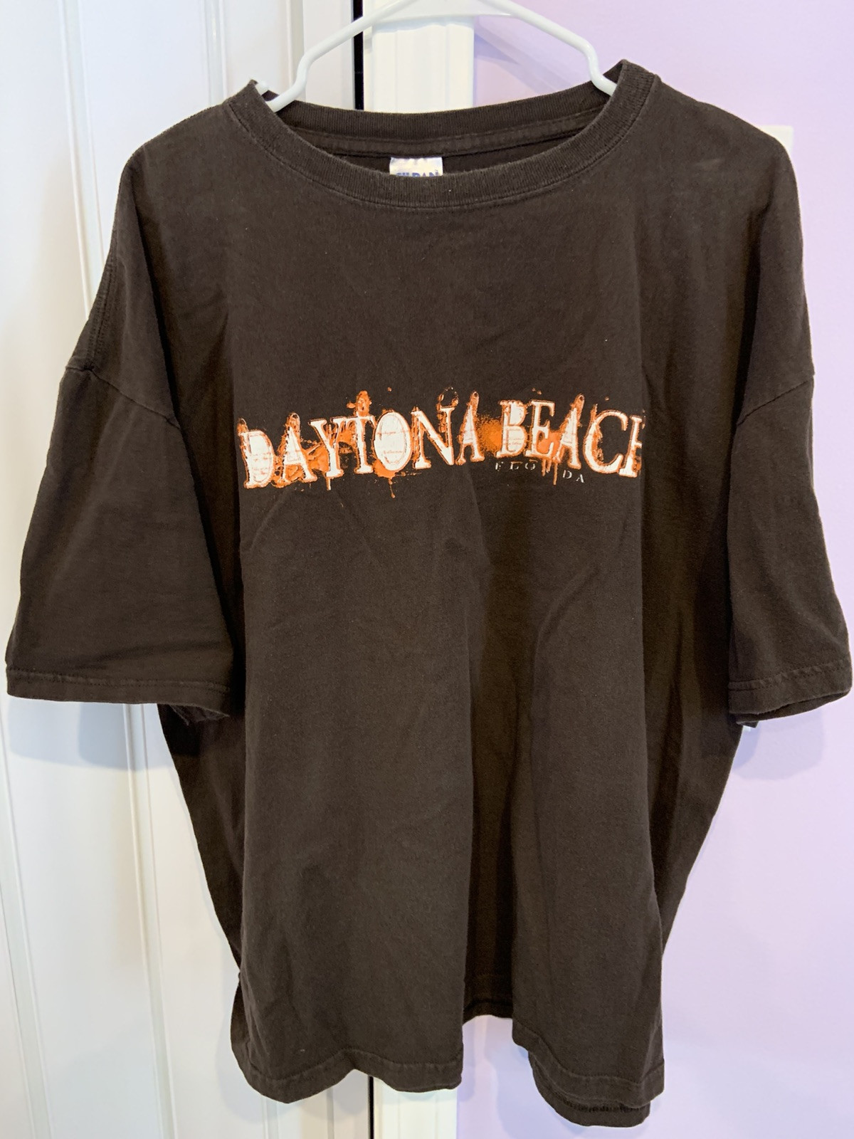Vintage Daytona Beach Tshirt Brown Orange Sz 2XL Gildan Ultra Cotton
