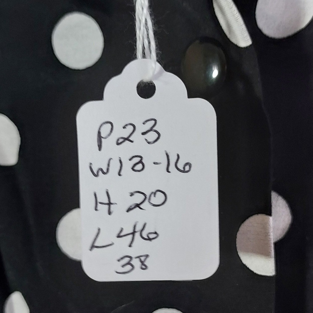 Vintage 80s Polka Dot Midi Dress Black White Pleated Shoulder Short Sleeve S Med