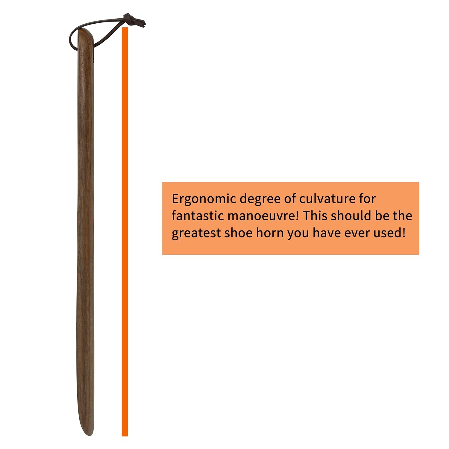 Long Handled Wooden Shoehorns 24in Long Handle Shoe Horn for Seniors with