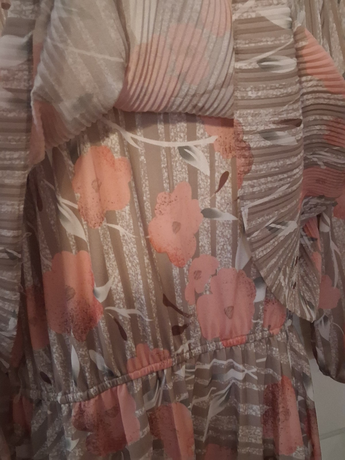 1B 80s Vintage Carriage Court Floral Layered Capelet Blouson Dress Size 18