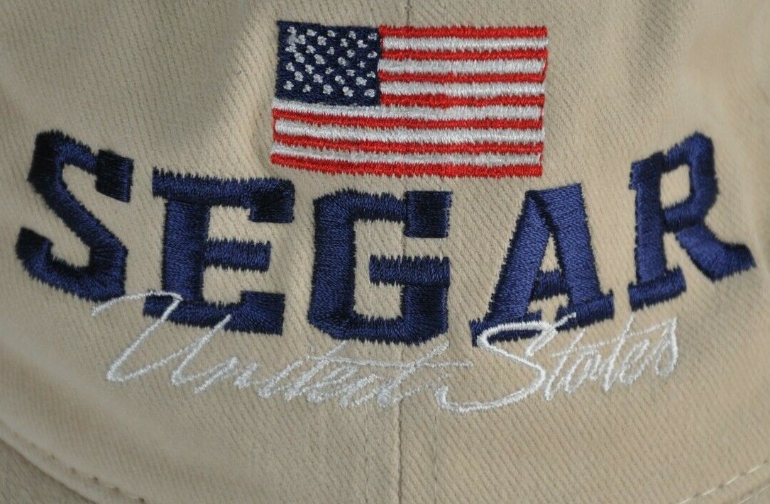 Segar United States Flag USA beige strapback NWT NOS Vintage Bob