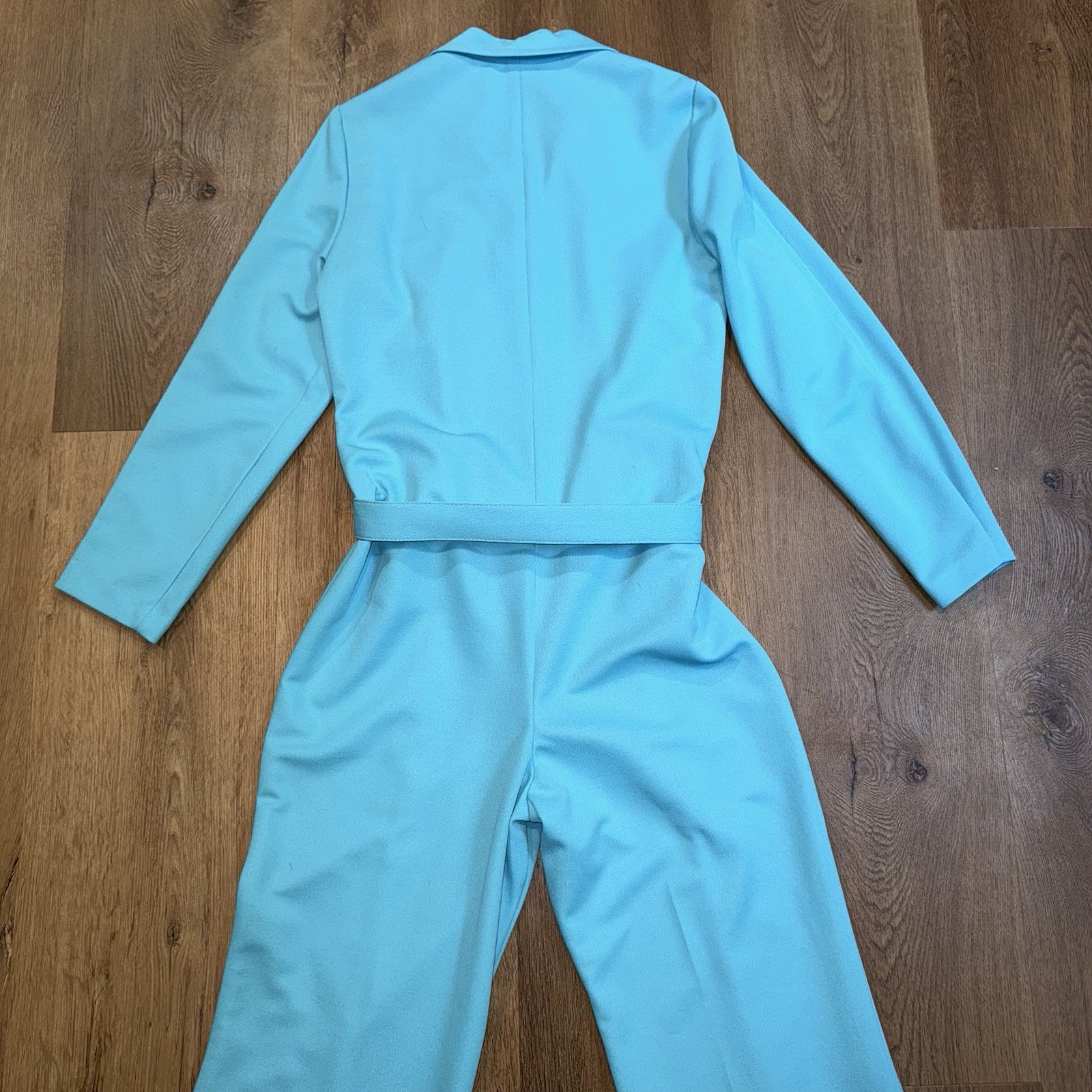 Vtg 60s 70s Jumpsuit Bell Bottom One Piece Leisure Jump suit Disco Mod Womens 14