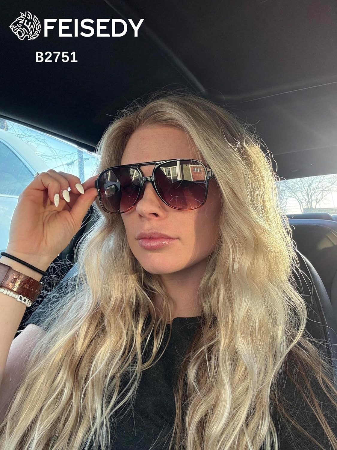 Vintage Retro 70s Large Squared Aviator Sunglasses for Women & Men – UV400 Pr…