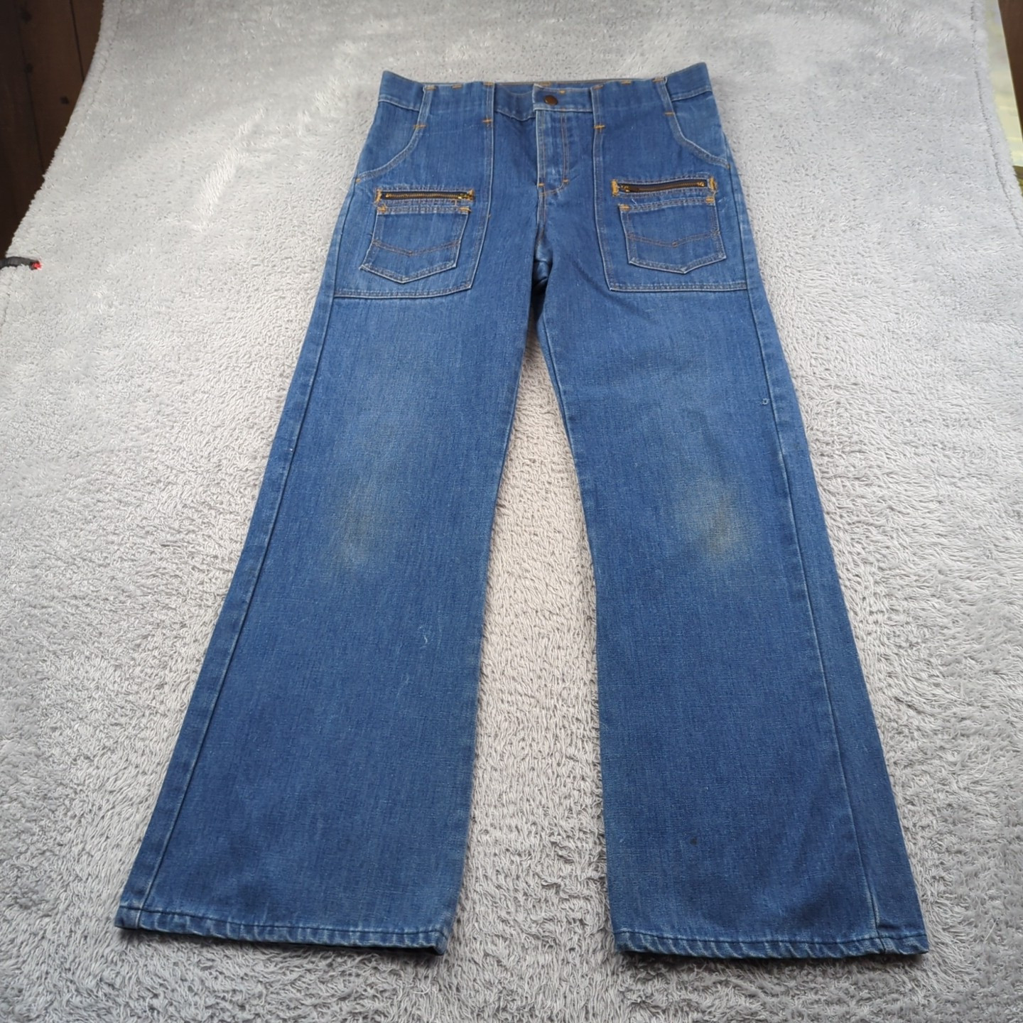 Vintage Jeans Womens Measures 31×29 Cargo Bush Flare Utility Juniors Teens Rare