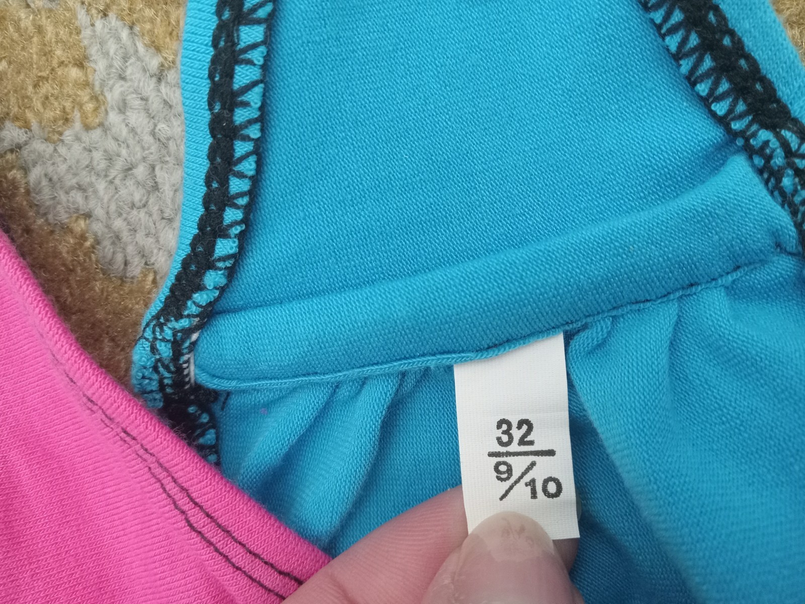Vtg Gitano Sunkiss 80s Bikini 2 pc High Strip Swim Suit Black Blue Pink Sz 9/10