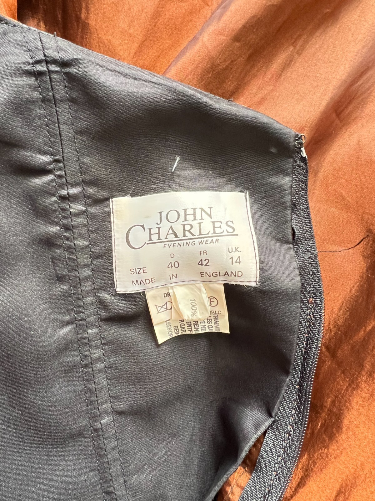 1980s JOHN CHARLES Taffeta Off Shoulder Cocktail Party Dress Basque Waist Prom