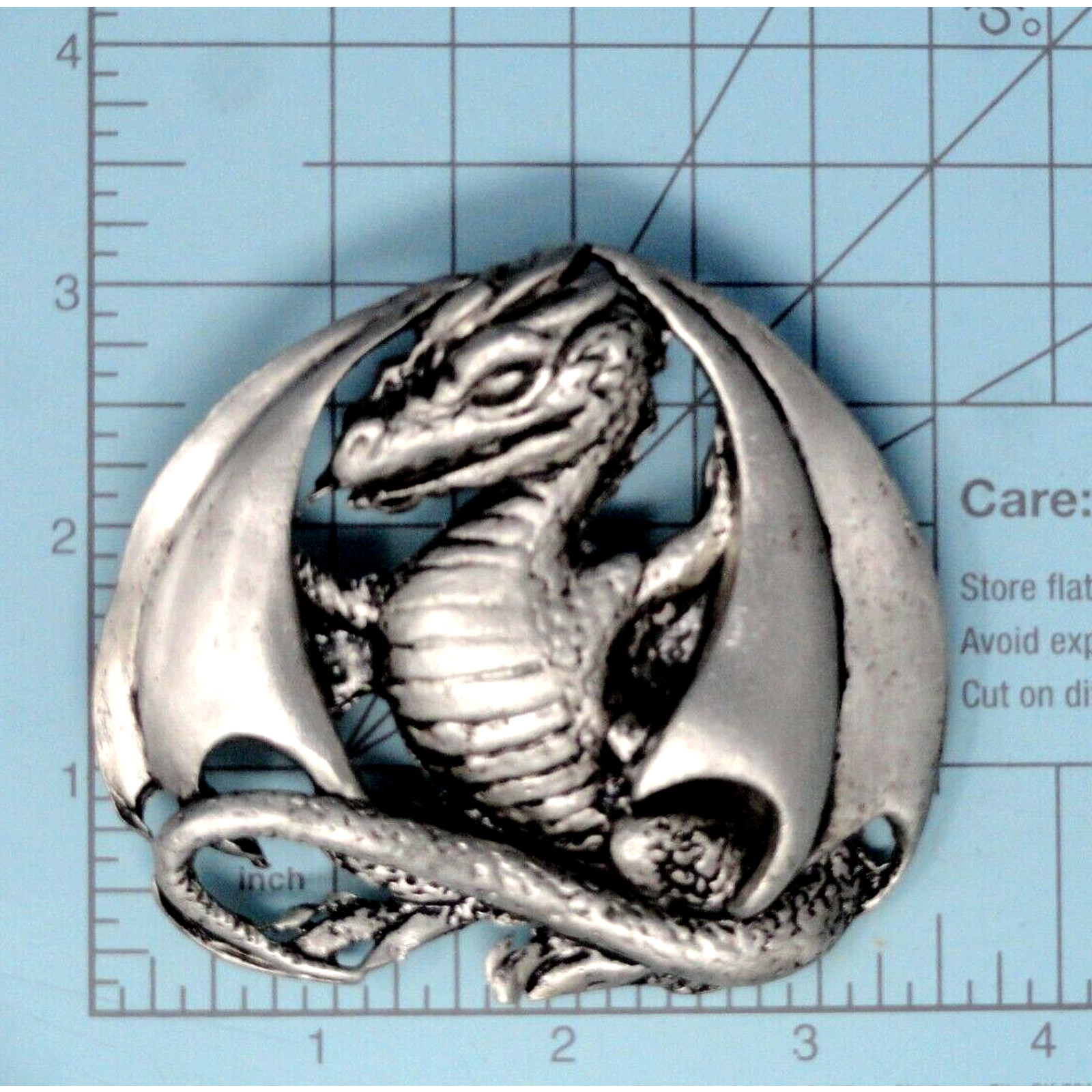 Dragon Belt Buckle Rare 3D Fantasy Gothic Cosplay Halloween Vtg Mobtown .BMW968