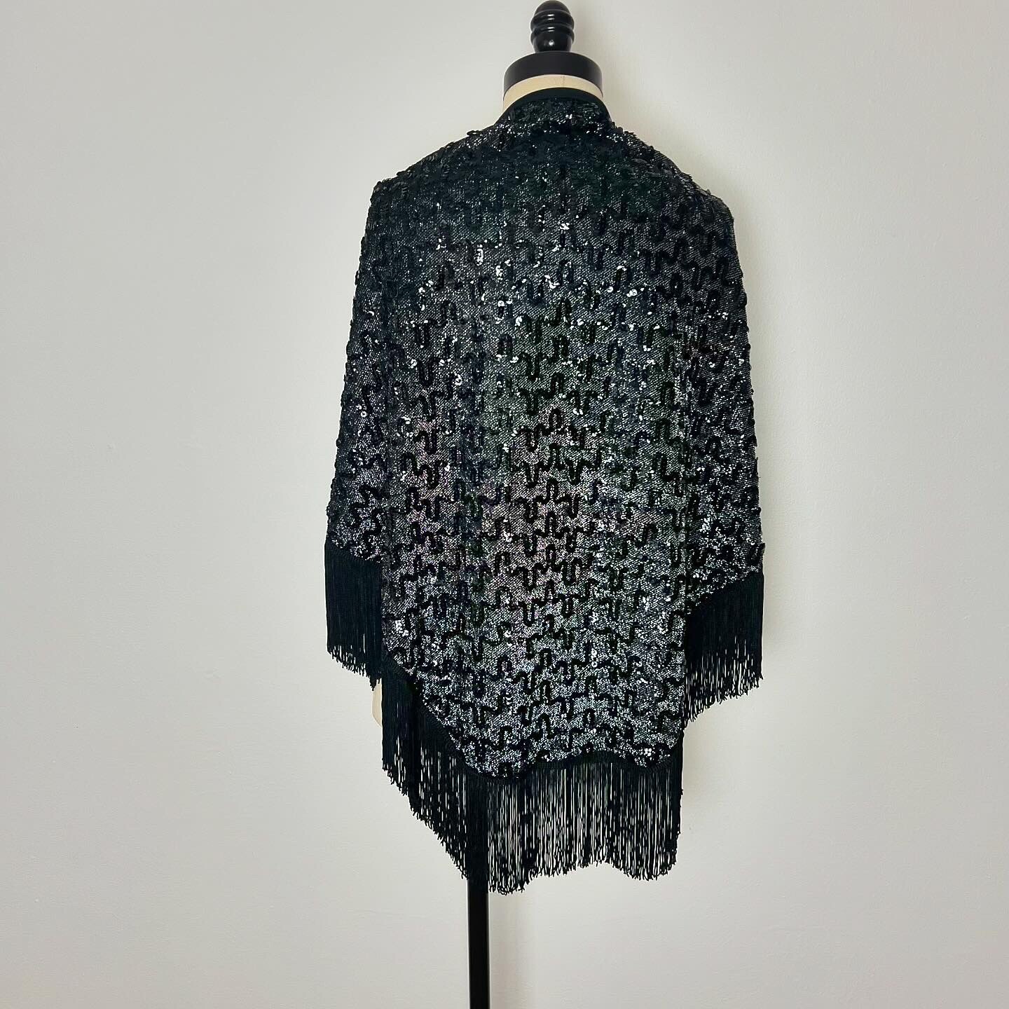 LUREX METALLIC LAME 50s 50’s 60s 60’s Vintage Sequined Shawl Shoulder Wrap