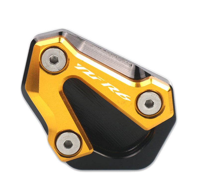 Gold For YAMAHA YZF-R6 YZF R6 Kickstand Pad Side Stand Enlarge Plate 2006-2016