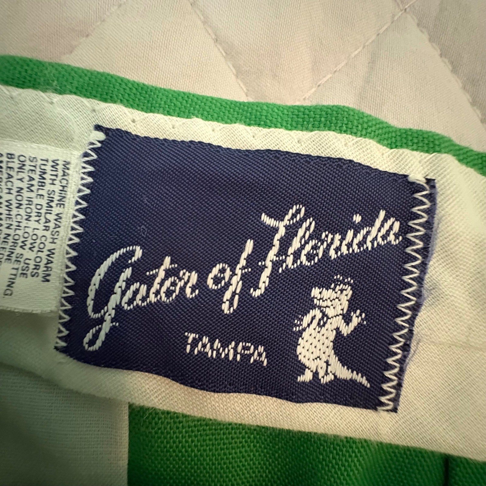 Vintage Gator of Florida Brand Green Pleated Resort Wear Shorts sz12