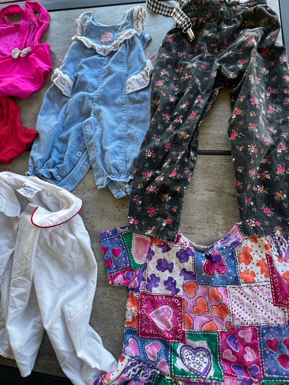 Vintage 80s 90s Lot Of Baby Girls Summer Clothes Size 2T-5T 13PCS