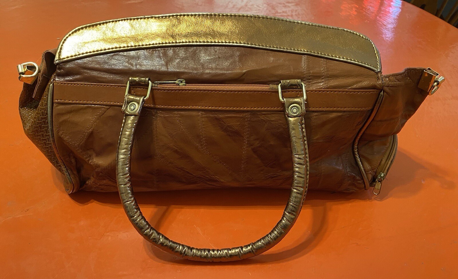 Vintage Sam Dae Rose Leather Purse/Handbag. New Old Stock. Korea. READ!