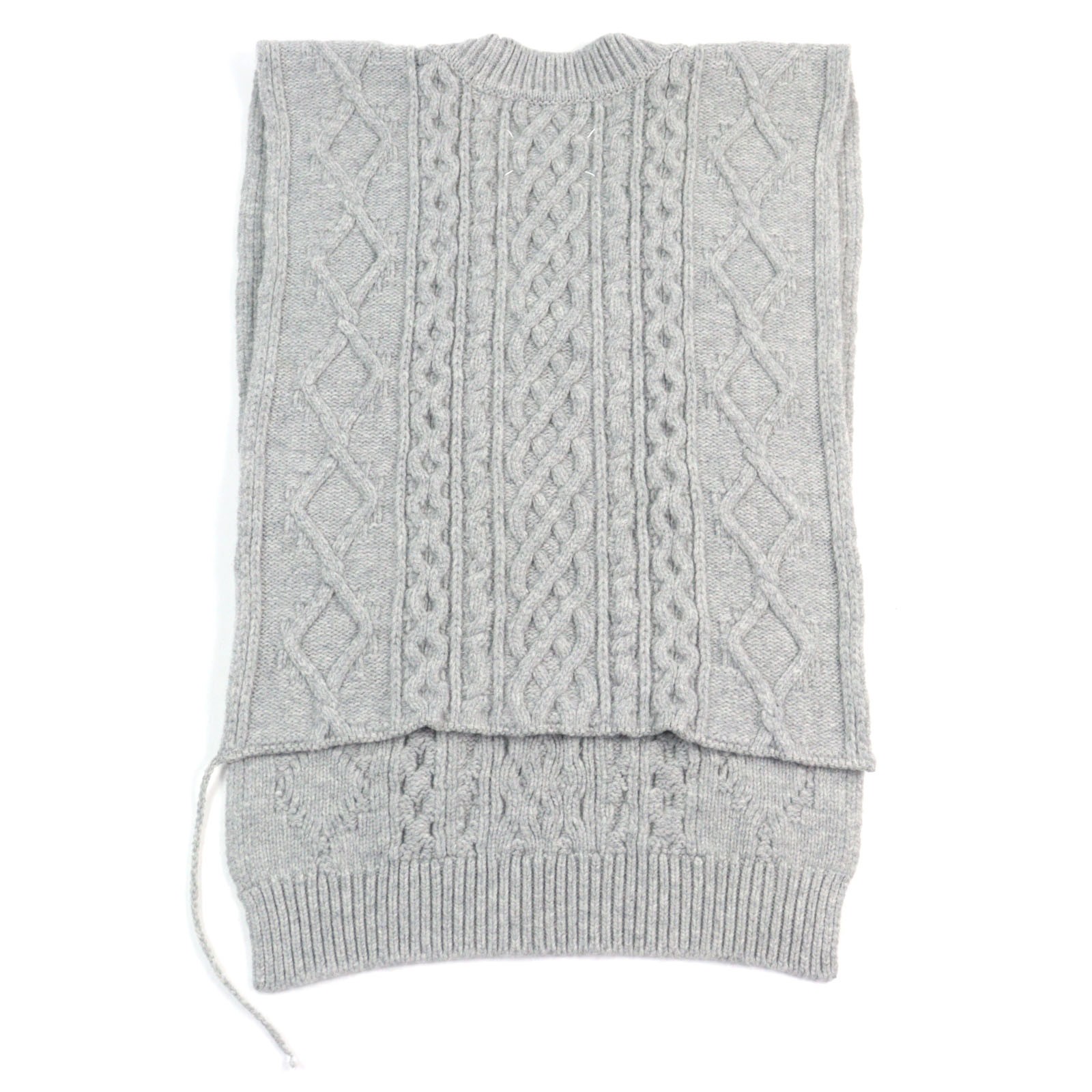 Maison Margiela 1 Best Icon Stitch V-neck poncho-style cable sweater – DUTY FREE