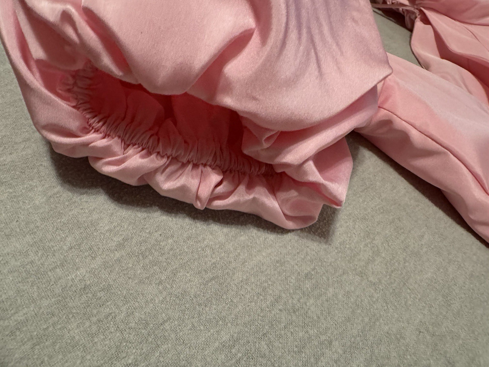 Vintage 80s Girls Pink Puff Sleeve Party Dress Big Bow USA Made sz 5/6 Princess