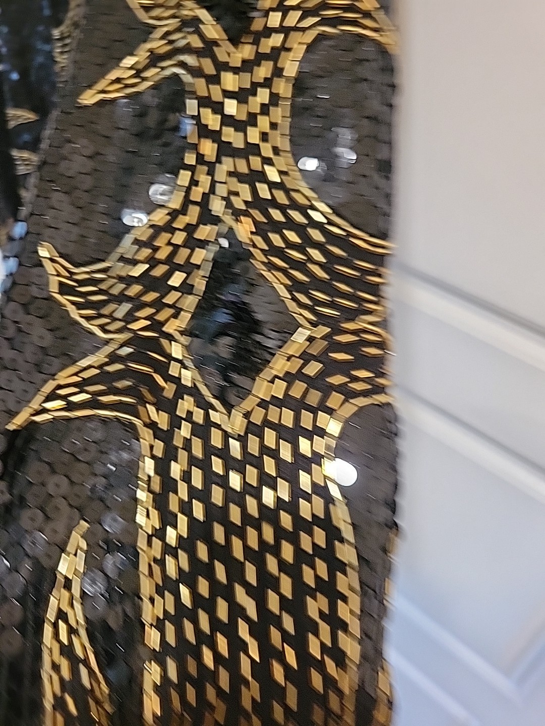 NWT silk VTG Creative Creations Beaded Sequin Deco Glamour Shirt Jacket Gold