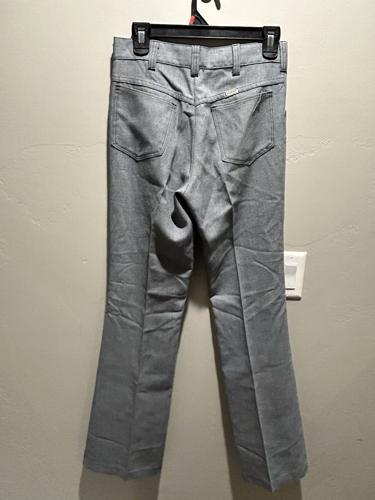 Vintage 1970’s Sedgefield Gray Denim Slacks Sz 28W X 32L Straight Leg