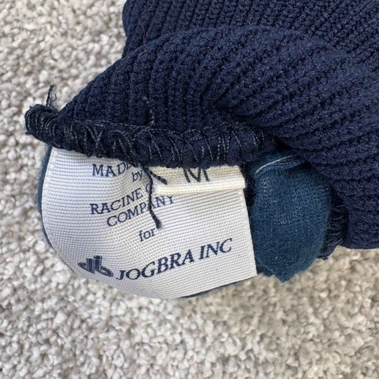 Jogbra Inc Blue Mittens By Racine Glove Co Reflective Stripe Medium Vintage USA
