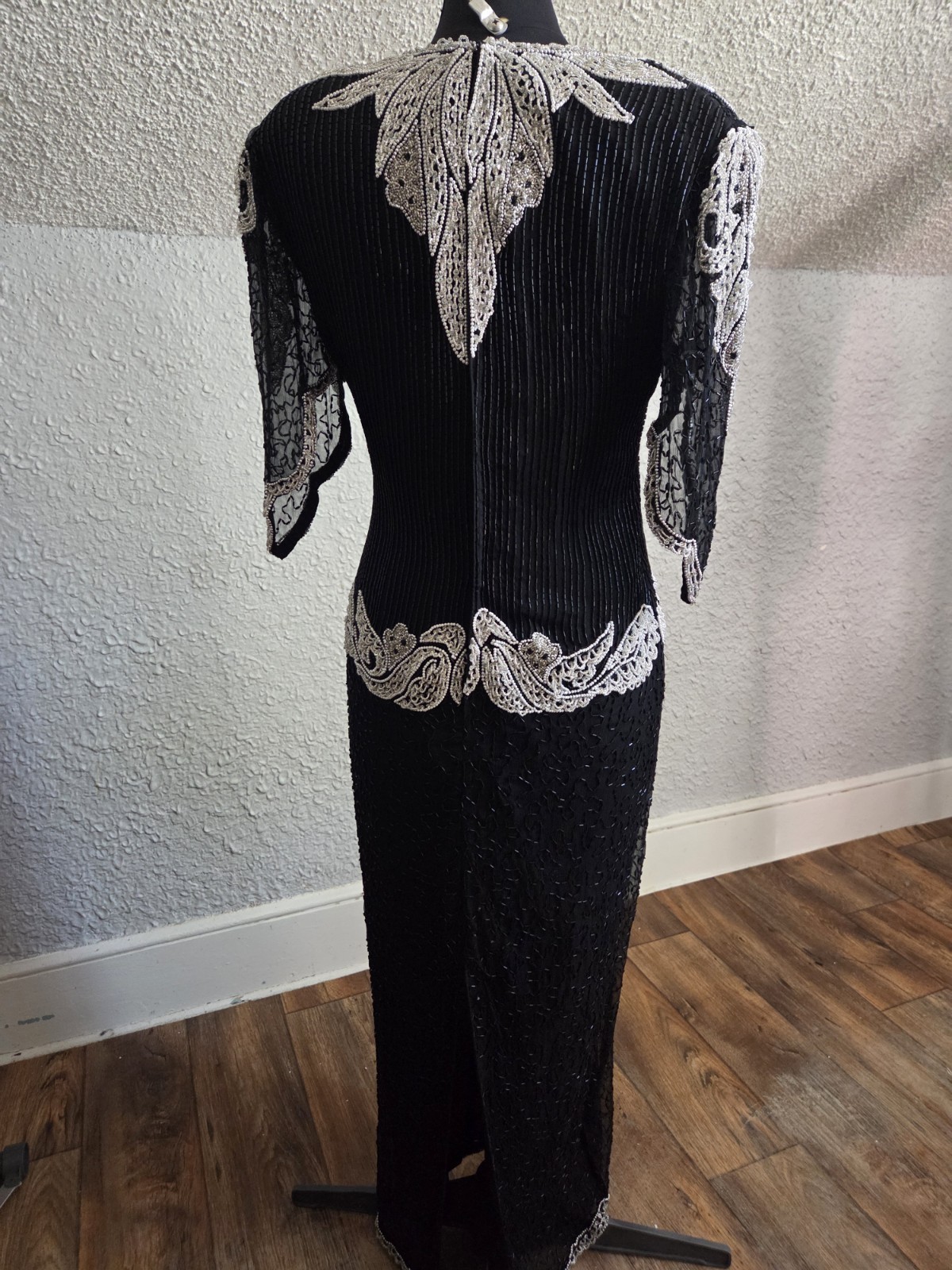 Vintage Silky Nights By Cherish Vintage Beaded Gown Size Xl