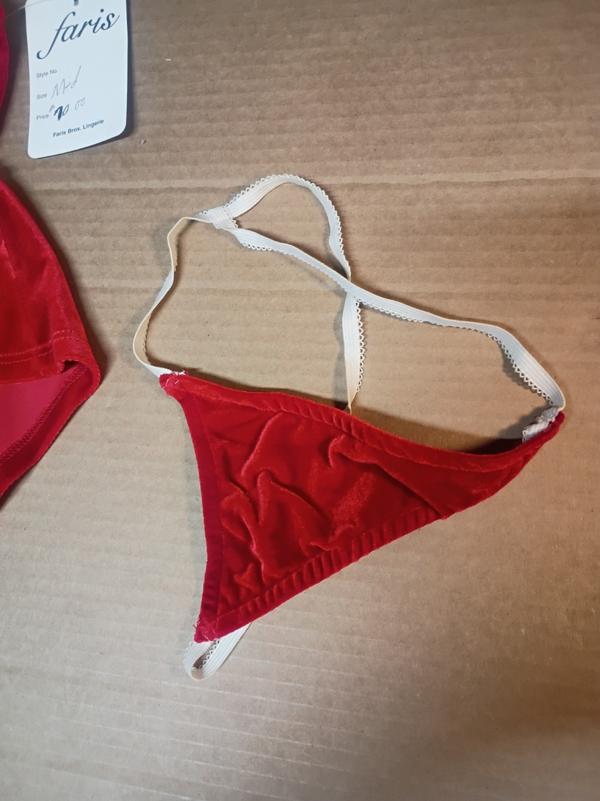 Vintage Designs by Faris “Noel” Red Velvet Lingerie Set – Brand New with Tags
