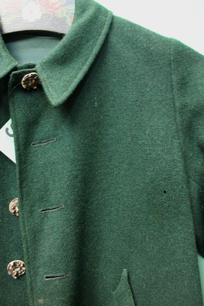 Ur-Alte Trachten Jacke grün Jungen ca 128 vintage Einzelstück Handarbeit Urig