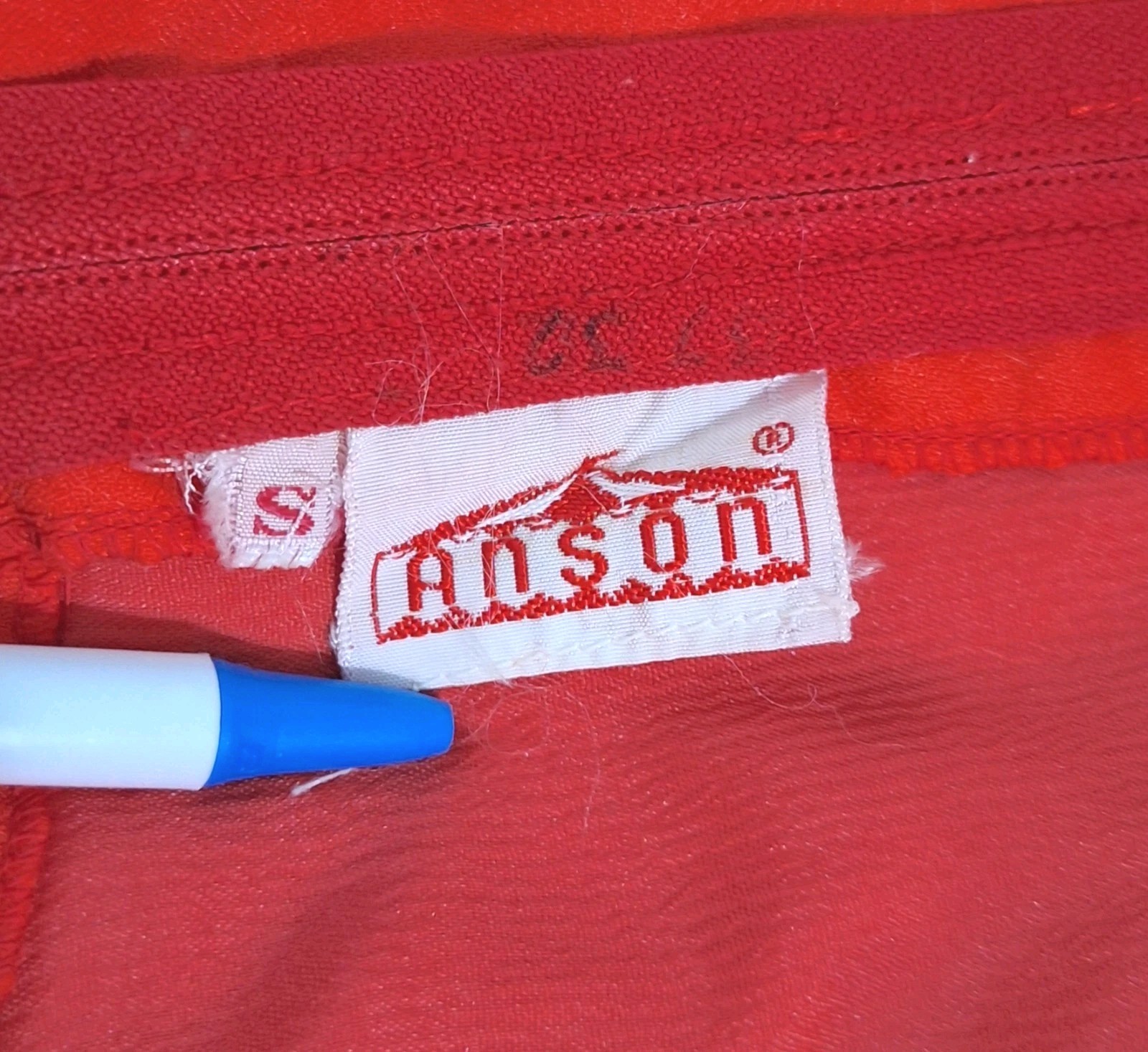 Vintage Anson 60s Cocktail Hostess Dress Sz Small Red Pleated Empire Waist Party