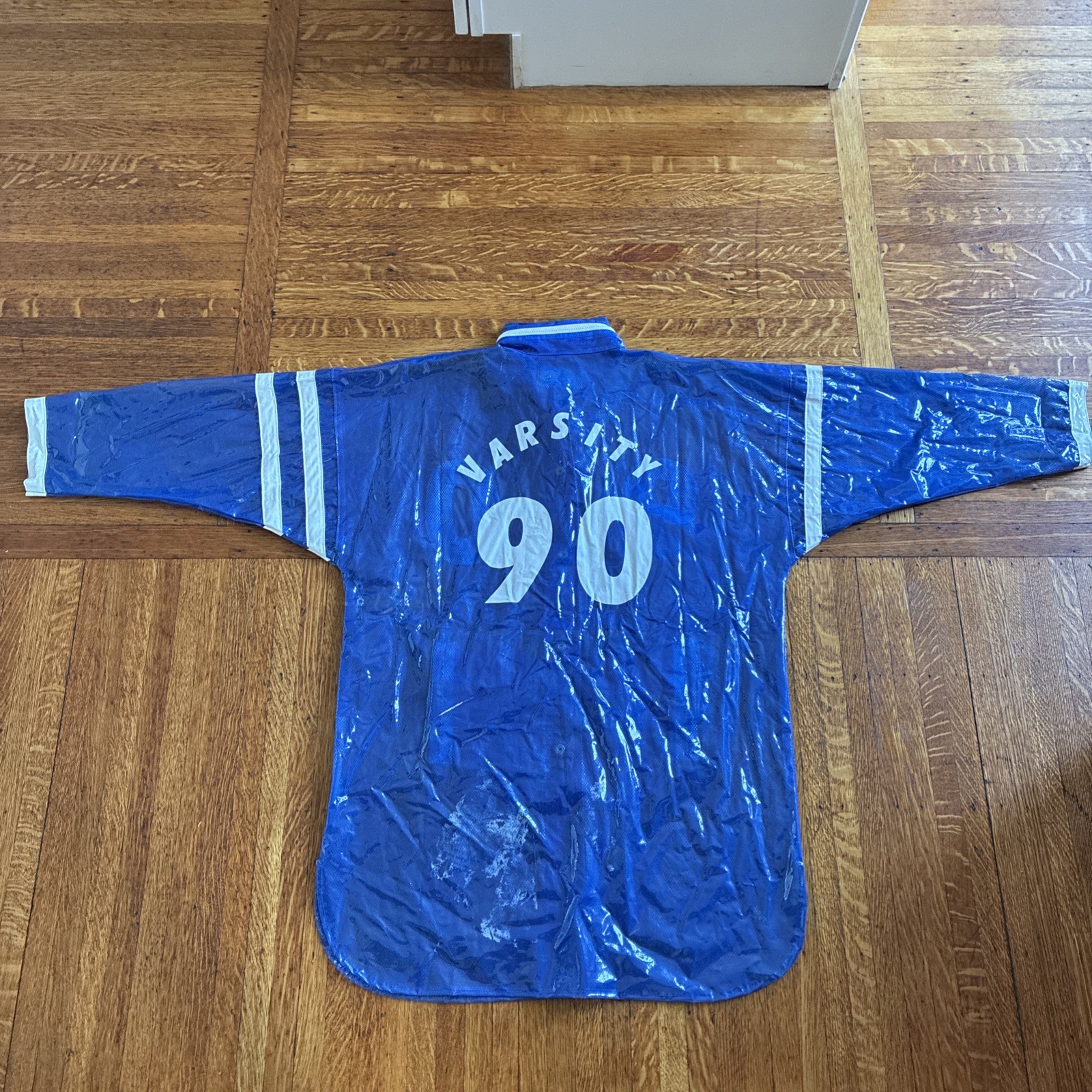 VTG RARE Kenn Sporn for Wippette Jersey Varsity Vinyl Raincoat Festival Rave