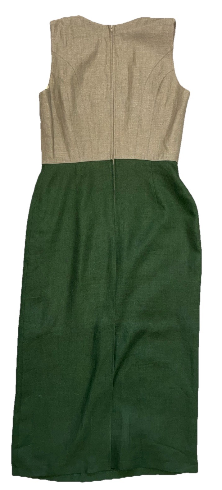 H. Moser Trachten Salzburg Dirndl Dress 8 Green Linen Blend Austria Octoberfest