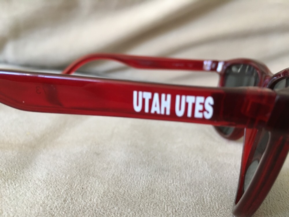 Vintage Bolle Acrylex Sunglasses 473 Red Clear Dark Smoke University of Utah