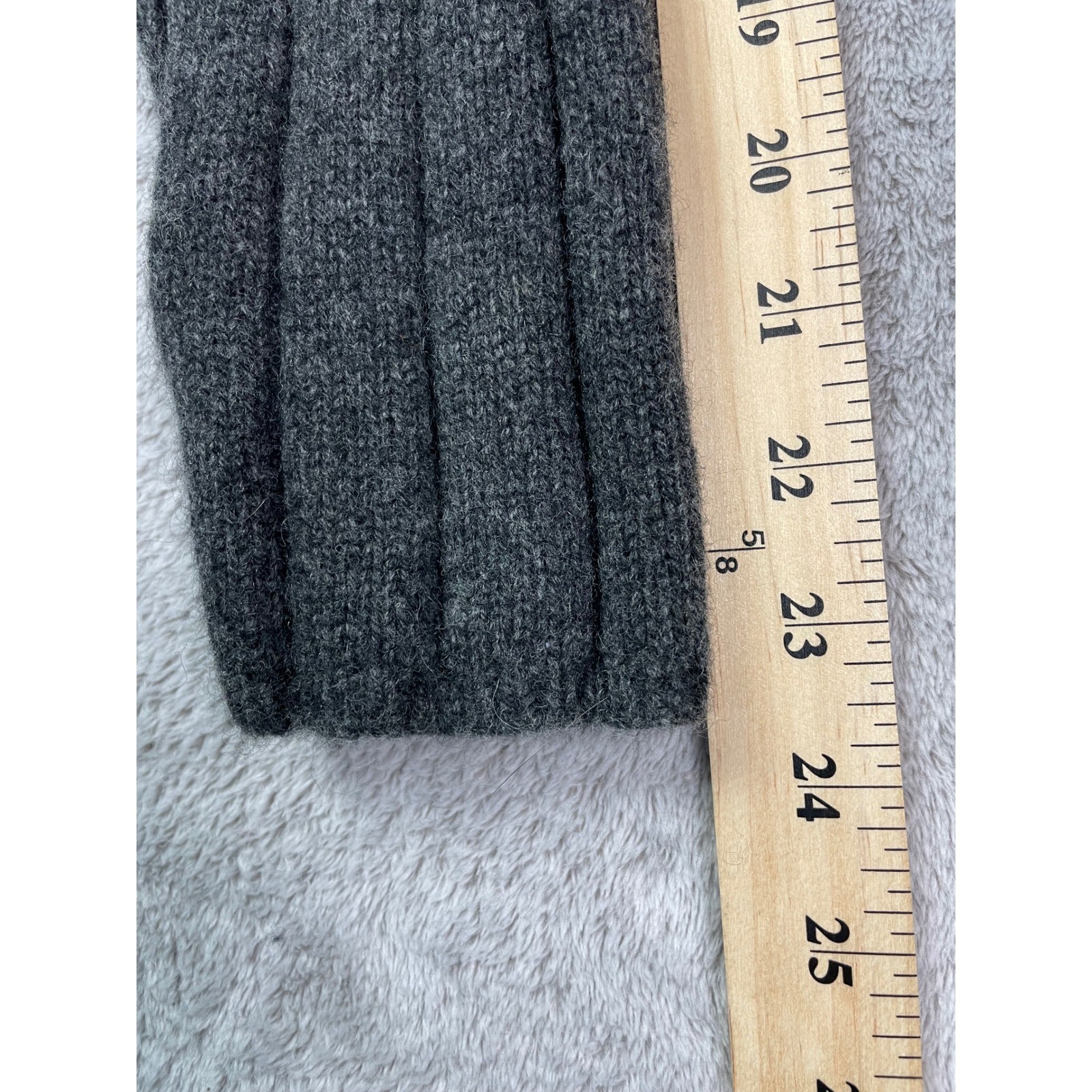 GAP Mens Sweater Large Gray 100% Lambswool Ribbed Knit Crewneck Pullover Vintage