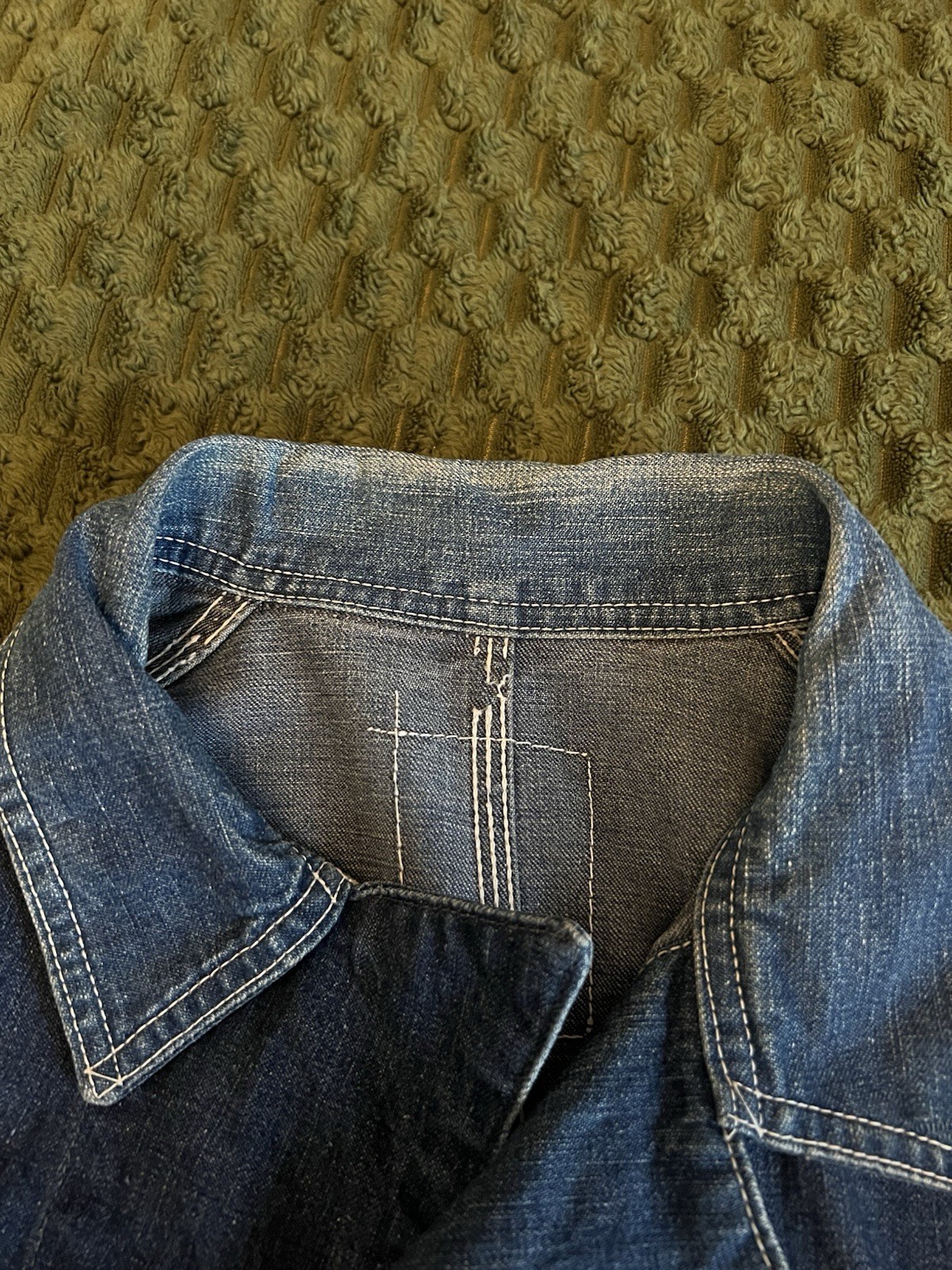 Oshkosh B’Gosh Men’s 1950’s Vintage Denim Chore Coat Jacket XL 24×28 UNREAL