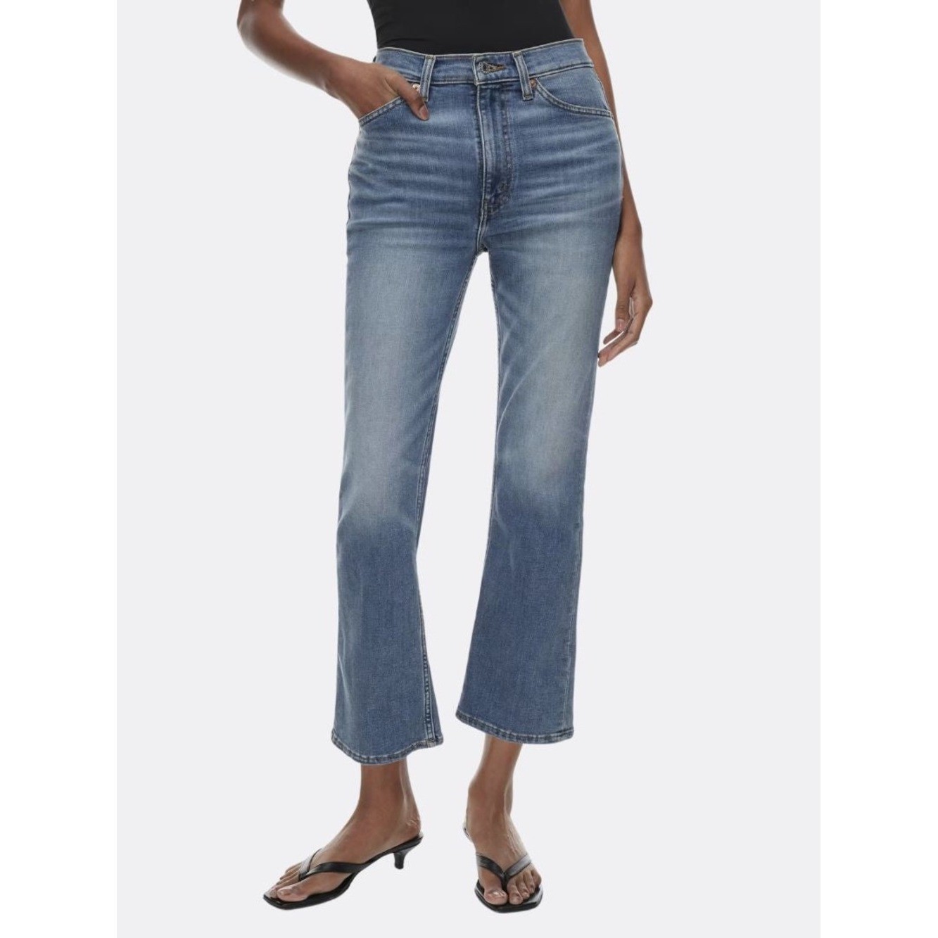 RE/DONE Original 70s Crop Bootcut Jeans Size 25 in West Coast Fade