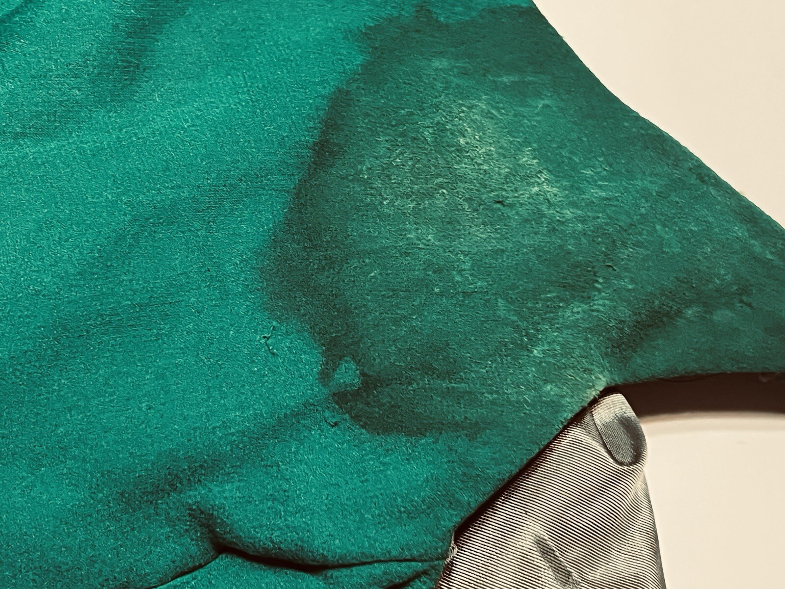 VTG 50s Emerald Green Cocktail Dress Bains Las Vegas Rhinestone Spaghetti Straps