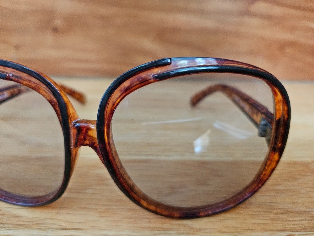 Vintage Renauld of France Oversized Tortoiseshell Sunglasses Retro Glam Jackie O