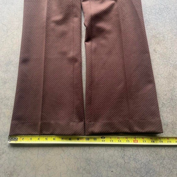 Vintage brown flared wide leg trouser pants 32″ waist