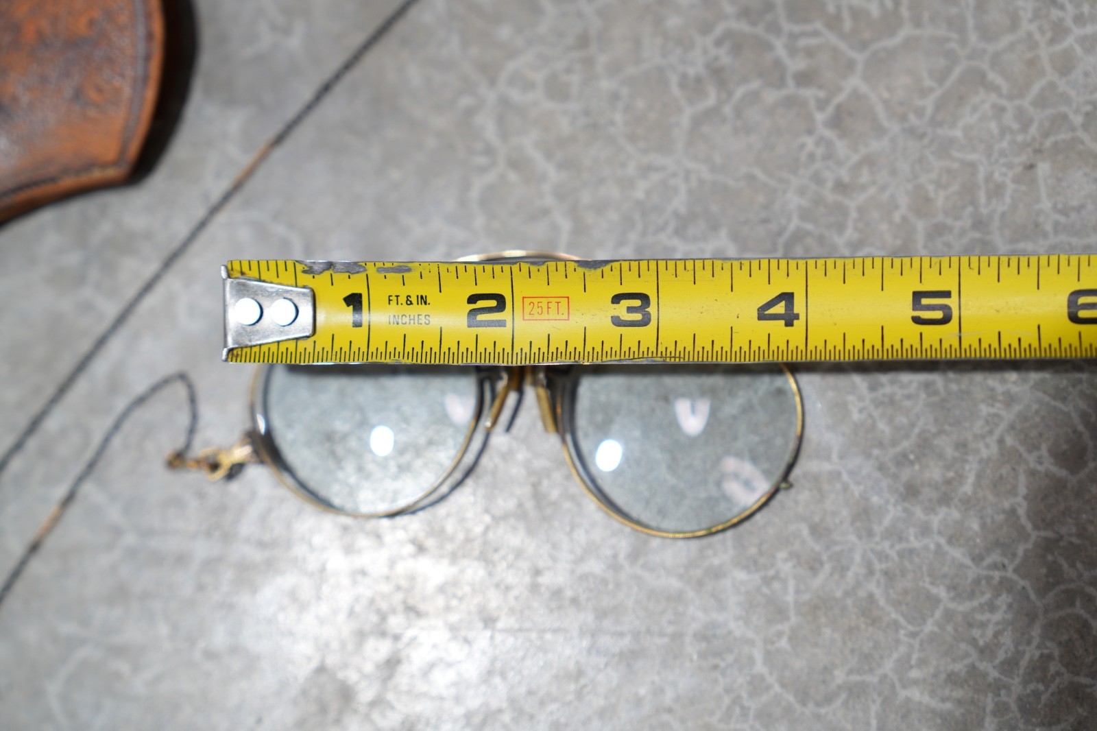 Antique Eyeglasses with Chain Necklace 1/10 12K Gold Filled Pince Nez Vintage