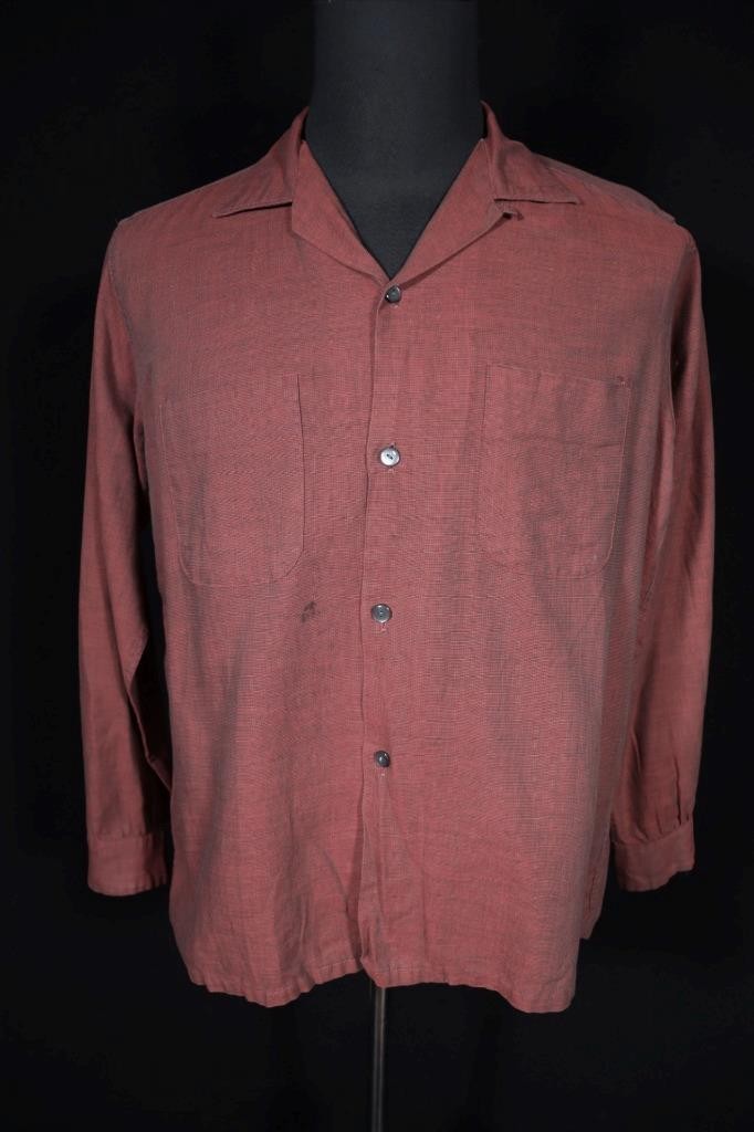 Vintage Pilgrim 1950’s Red Cotton Shirt Size Medium Good Condition