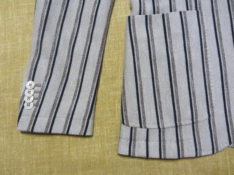 Men Paoloni blazer beige cotton 34 / XS / 42