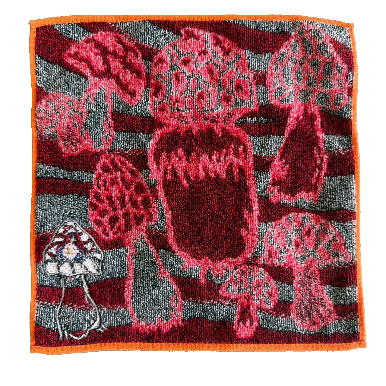 Vivienne Westwood Mushroom Orb Logo Terry Cloth Hand Towel Handkerchief Vintage