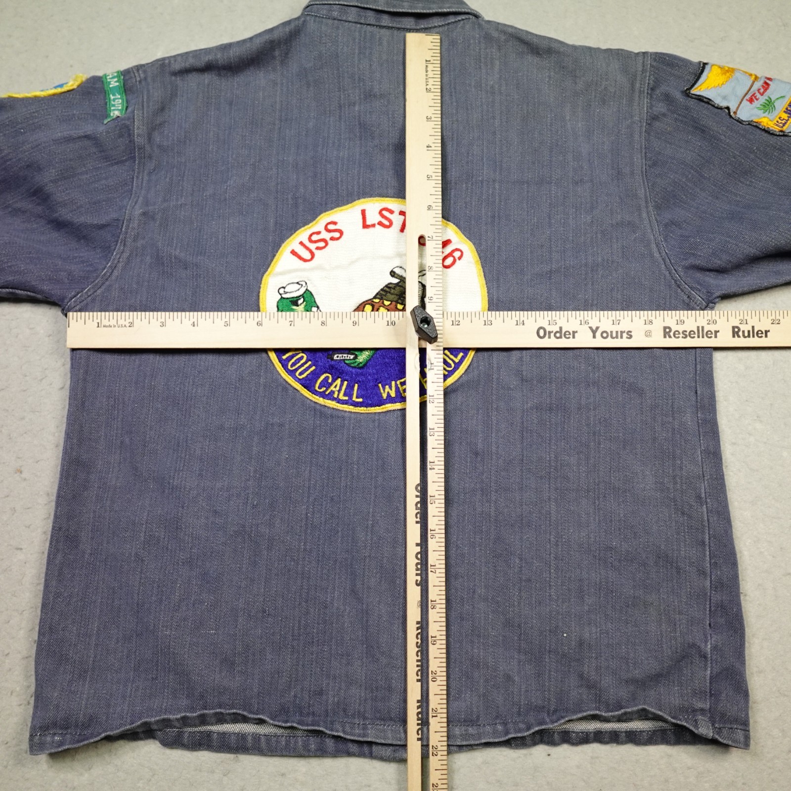 Vintage Vietnam War Jacket S Souvenir 60s 70s Navy patches Vietnam Hunting Club